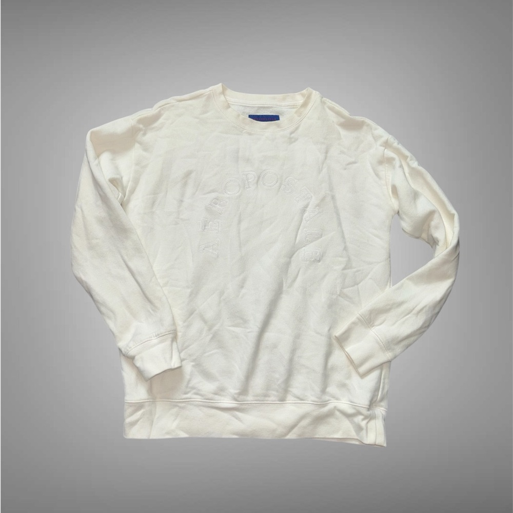 Aeropostale off white crewneck sweatshirt Size S 
No stains
